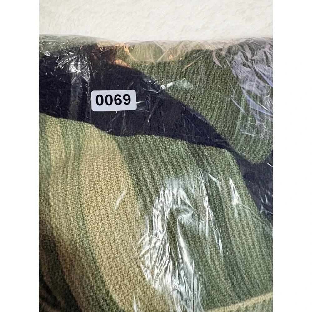 Jungle Gurl Jacket Jr Size Large Artsy Olive Green Banana Leaf Baseball Jacket‎
